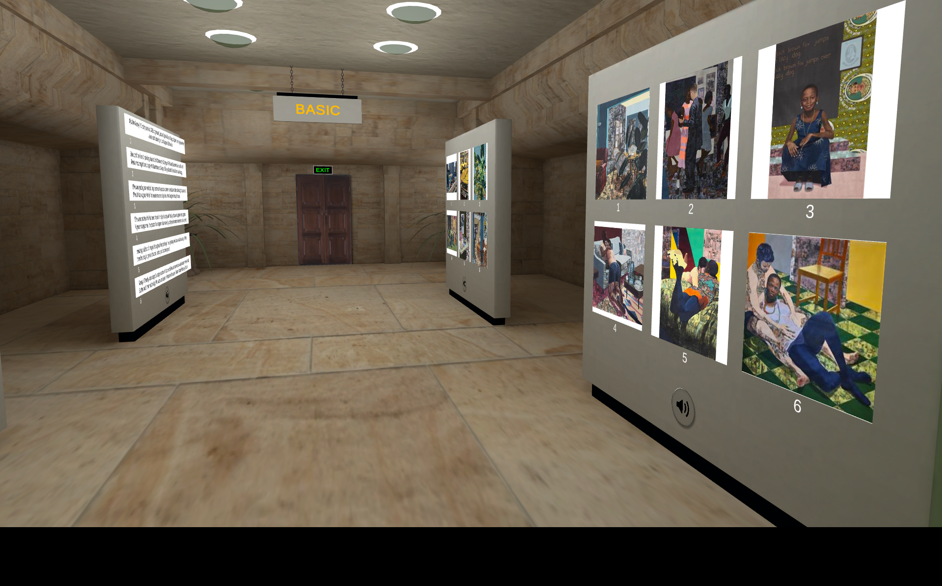 Njideka Akunyili Crosby Art Gallery in 3D
