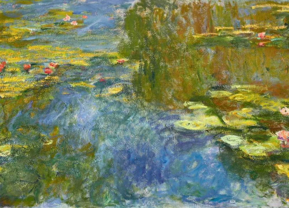 Painting Water Lilies - Claude Monet photo
